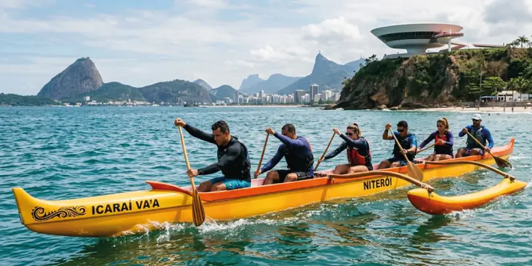 Evento de canoa havaiana (va´a) inicia em Niterói com inscrições abertas.